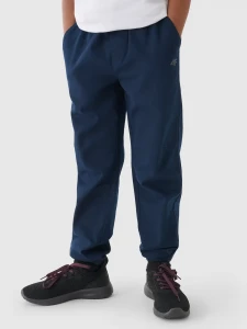 SPODNIE CASUAL JOGGERY CHŁOPIĘCE 4FJWMM00TTROM0812 GRANAT