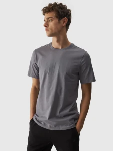 T-SHIRT Z NADRUKIEM MĘSKI 4FWMM00TTSHM1844 SZARY