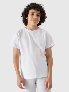 T-SHIRT OVERSIZE GŁADKI 4FJWMM00TTSHM2362 BIAŁY