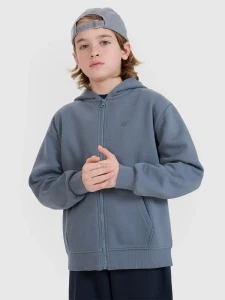 BLUZA DRESOWA ROZPINANA CHŁOPIĘCA 4FJWSS25TSWSM1851 MORSKA ZIELEŃ