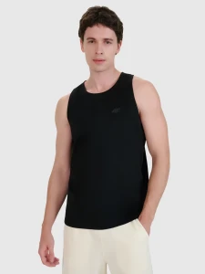 TANK TOP REGULAR MĘSKI 4FWMM00TSLEM126 GŁĘBOKA CZERŃ