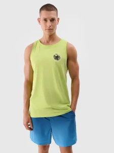 TANK TOP REGULAR MĘSKI 4FWSS25TSLEM122 SOCZYSTA ZIELEŃ