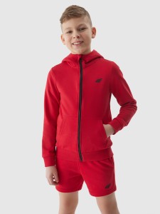 BLUZA DRESOWA ROZPINANA CHŁOPIĘCA 4FJWSS24TSWSM0926 CZERWONY