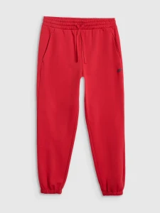 SPODNIE DRESOWE JOGGERY 4FWMM00TTROM1139 CZERWONY