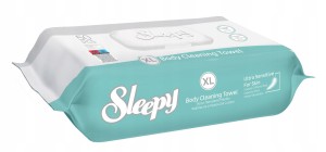 DELIKATNE CHUSTECZKI NAWILŻANE DO CIAŁA SLEEPY BODY CLEANING XL