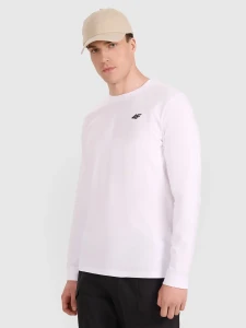 MĘSKI LONGSLEEVE REGULAR 4FWMM00TLONM432 BIAŁY