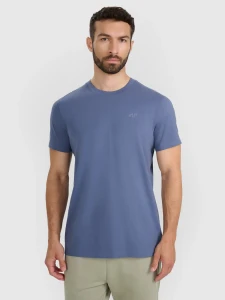 T-SHIRT MĘSKI BASIC 4FWMM00TTSHM2256 32S DENIM