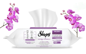 UNIWERSALNE CHUSTECZKI CZYSZCZĄCE SLEEPY EASY CLEAN FIOLETOWE KWIAT ORCHIDEI