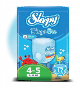 PIELUCHOMAJTKI DO PŁYWANIA SLEEPY SWIM PANTS 4-5 17 SZT.