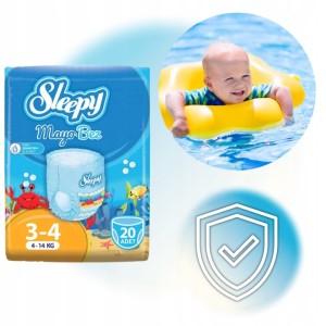 PIELUCHOMAJTKI DO PŁYWANIA SLEEPY SWIM PANTS 3-4 20 SZT.