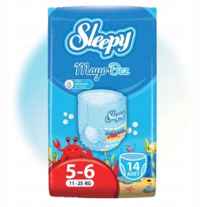 PIELUCHOMAJTKI DO PŁYWANIA SLEEPY SWIM PANTS 5-6 14 SZT.