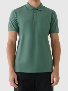 KOSZULKA POLO REGULAR MĘSKA 4FWAW25TPTSM555 ZIELONY