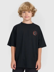 T-SHIRT OVERSIZE CHŁOPIĘCY 4FJWAW25TTSHM2412 GŁĘBOKA CZERŃ