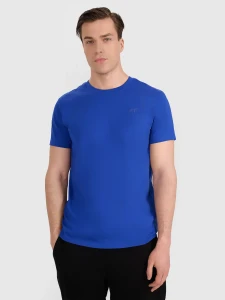 4F Koszulka męska T-shirt Bawełna 4FWAW25TTSHM2441 KOBALT