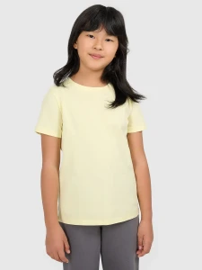DZIEWCZĘCY T-SHIRT BASIC 4FJWSS26TTSHF3003 LIMONKA