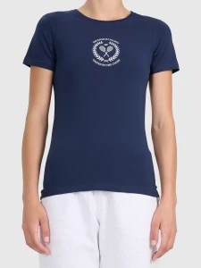 DAMSKI T-SHIRT SLIM 4FWSS26TTSHF2723 GRANAT