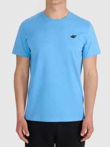 MĘSKI T-SHIRT REGULAR 4FWSS26TTSHM2669 JASNY NIEBIESKI