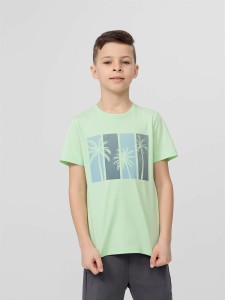 T-SHIRT Z NADRUKIEM CHŁOPIĘCY HJL22 JTSM015 LIMONKA