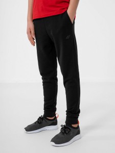 SPODNIE DRESOWE JOGGERY CHŁOPIĘCE HJZ22 JSPMD001 DEEP BLACK