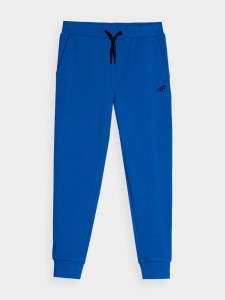 SPODNIE DRESOWE JOGGERY CHŁOPIĘCE 4FJAW23TTROM410 COBALT