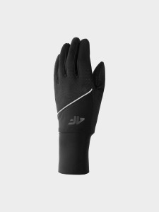 RĘKAWICZKI SOFTSHELL TOUCH SCREEN UNISEKS 4FAW23AGLOU042 DEEP BLACK