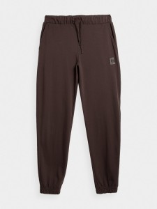 SPODNIE DRESOWE JOGGERY Z BAWEŁNĄ ORGANICZNĄ MĘSKIE 4FAW23TTROM453 DARK BROWN