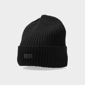 CZAPKA ZIMOWA MĘSKA 4FAW23ACAPM317 DEEP BLACK