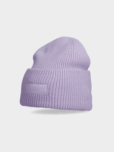 CZAPKA ZIMOWA DAMSKA 4FAW23ACAPF295 LIGHT VIOLET