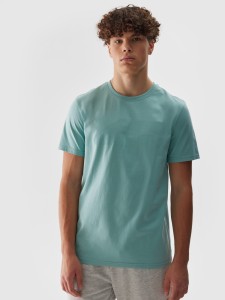 T-SHIRT REGULAR Z NADRUKIEM MĘSKI 4FWSS24TTSHM1155 MIĘTA