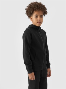CHŁOPIĘCA BLUZA ROZPINANA 4FJWSS24TSWSM0926 GŁĘBOKA CZERŃ