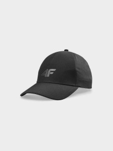 CZAPKA Z DASZKIEM STRAPBACK UNISEKS 4FWSS24ACABU268 GŁĘBOKA CZERŃ