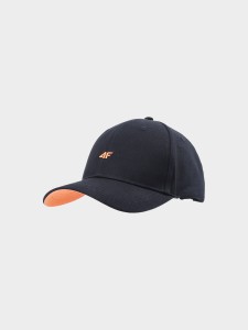 CZAPKA Z DASZKIEM STRAPBACK UNISEKS 4FWSS24ACABU267 GŁĘBOKA CZERŃ