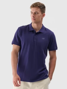 KOSZULKA POLO REGULAR MĘSKA 4FWSS24TPTSM130 GRANAT